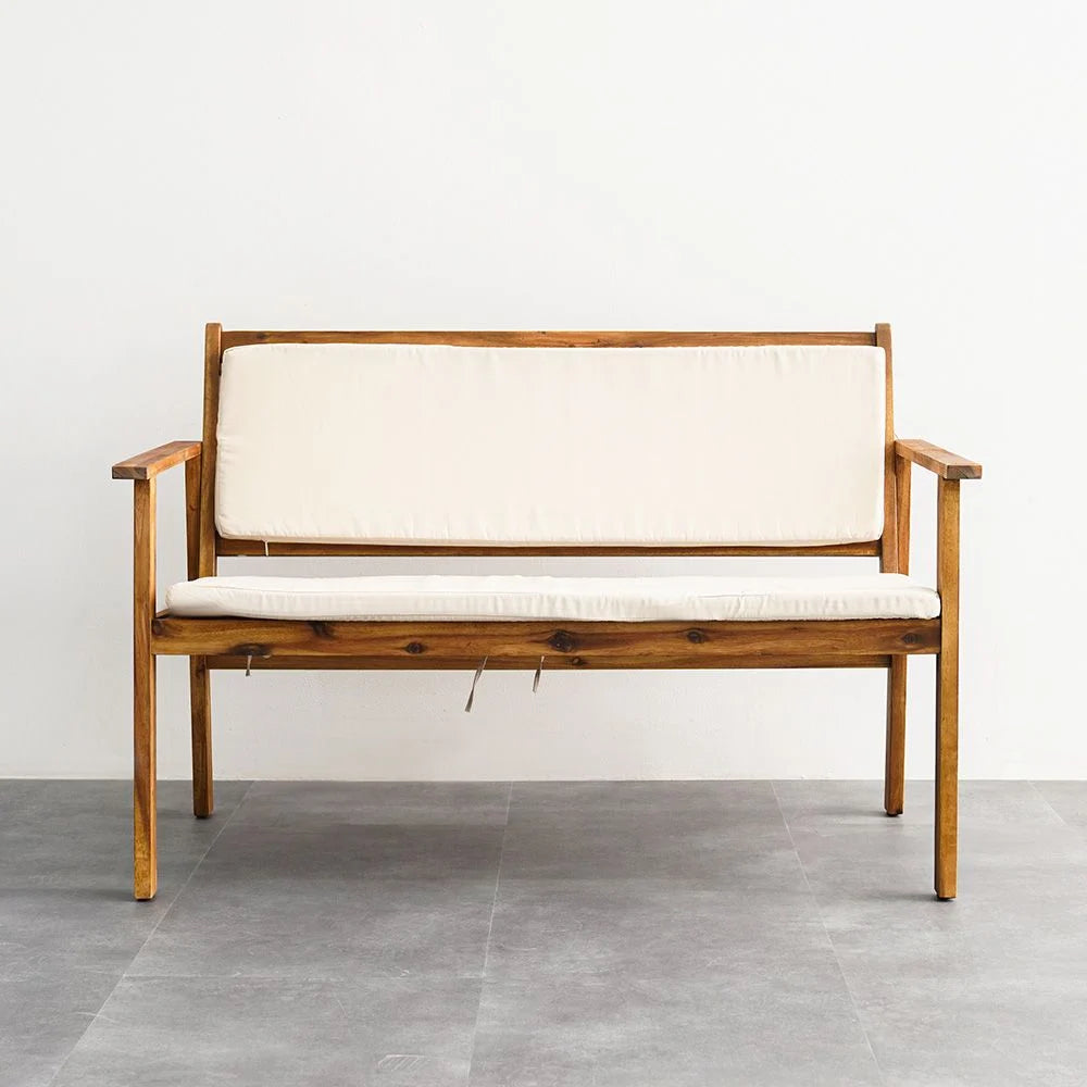 Elegant 4-Seater Sofa Set – Natural Wood