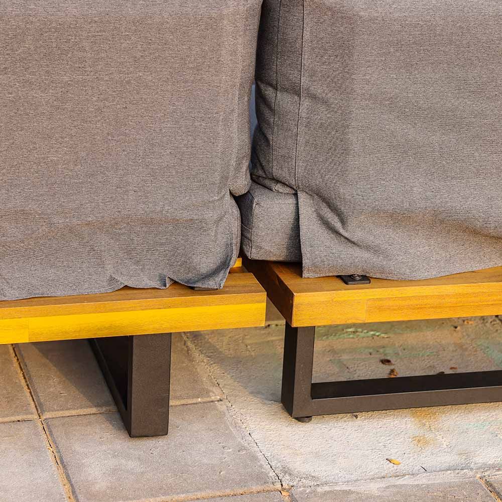 Elegant L-Shape Corner Sofa Set – Grey