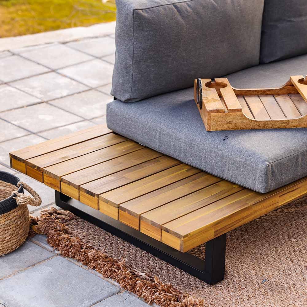 Elegant L-Shape Corner Sofa Set – Grey