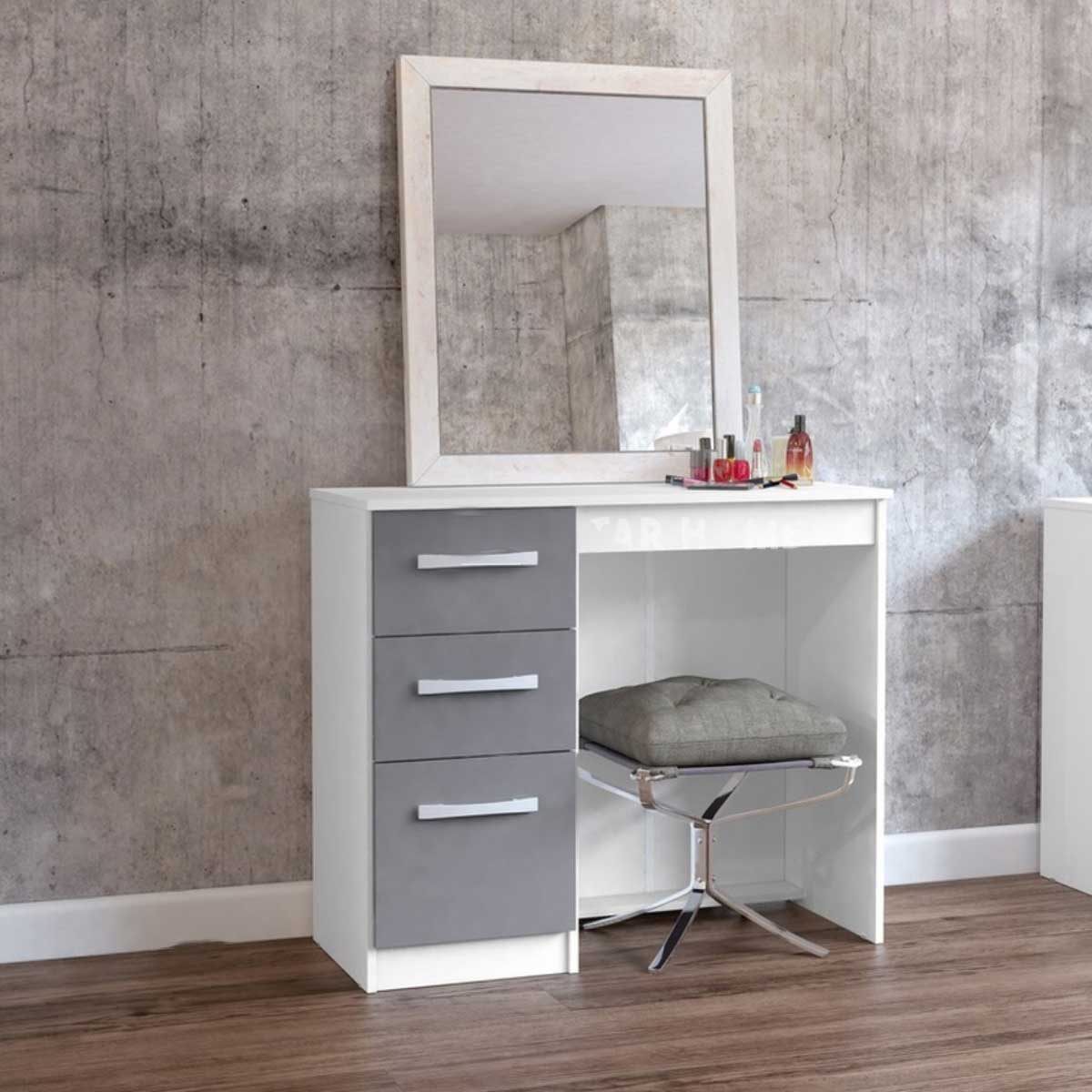 Lynx White/Grey Dressing Table-GCC Home Center