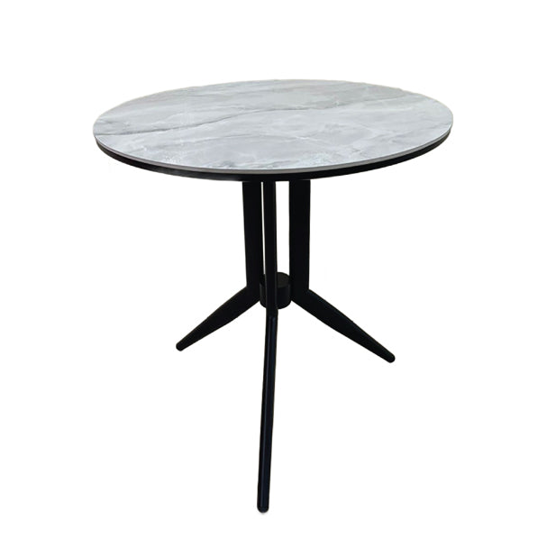 Round Ceramic Dining Table with Metal Legs – Modern & Durable