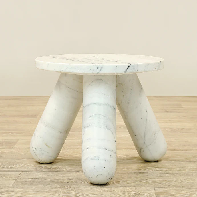 Marble Side Table - Timeless Luxury Solid Stone