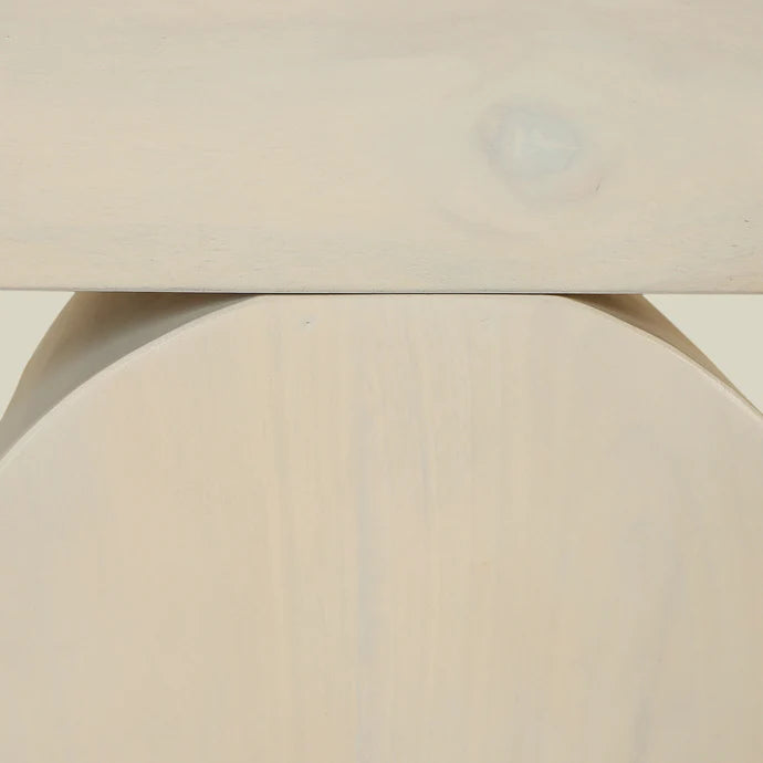 White Wood Coffee & Side Table Set