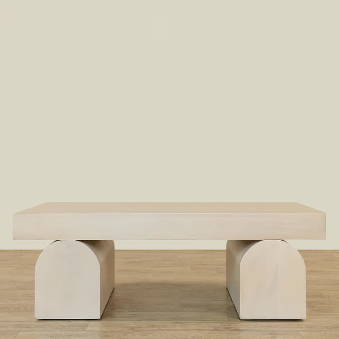 White Wood Coffee & Side Table Set