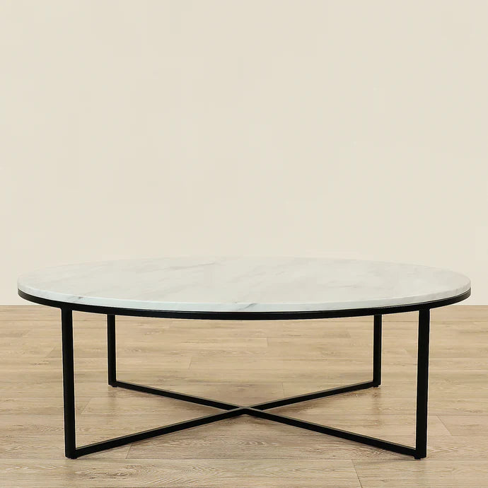 Sauvage Faux Marble Round Coffee Table