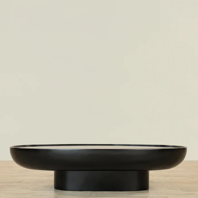 Scout Coffee Table – Matte White & Black Fiberglass