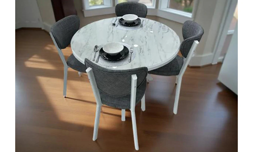Dining Set 4-Seater - White