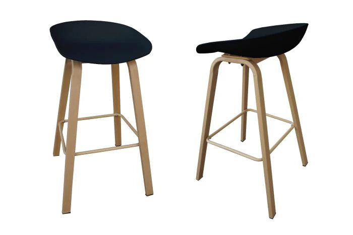 Ultimate Eames Style Seat Height Bar Stool - Black-GCC Home Center