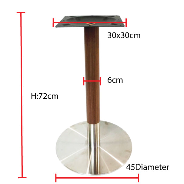 Wooden Color Square Table Base