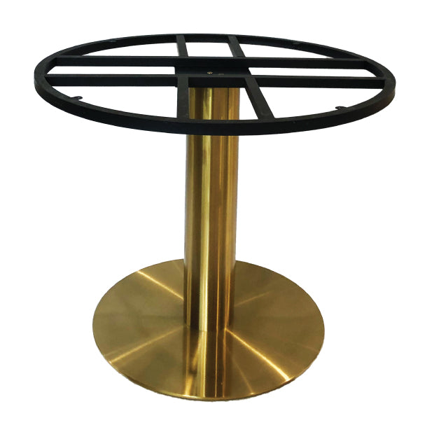 Heavy Duty Round Gold-Plated Stainless Steel Table Base