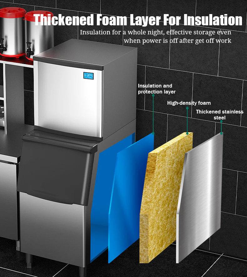 Hot Sale Commercial Ice Cube Block Maker Ice Making Machine Ice Cube Maker Making Machine 460Kgs Per Day Top Counter Automatic Self Service Ice Cube Maker Machine Powerful 460kg Ice Production – Built for High-Demand Operations