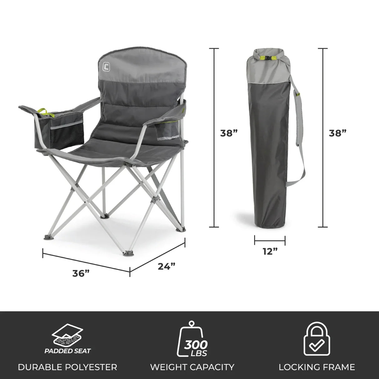 Core Quad Mesh Chair – Breathable Comfort for Outdoor And Camping