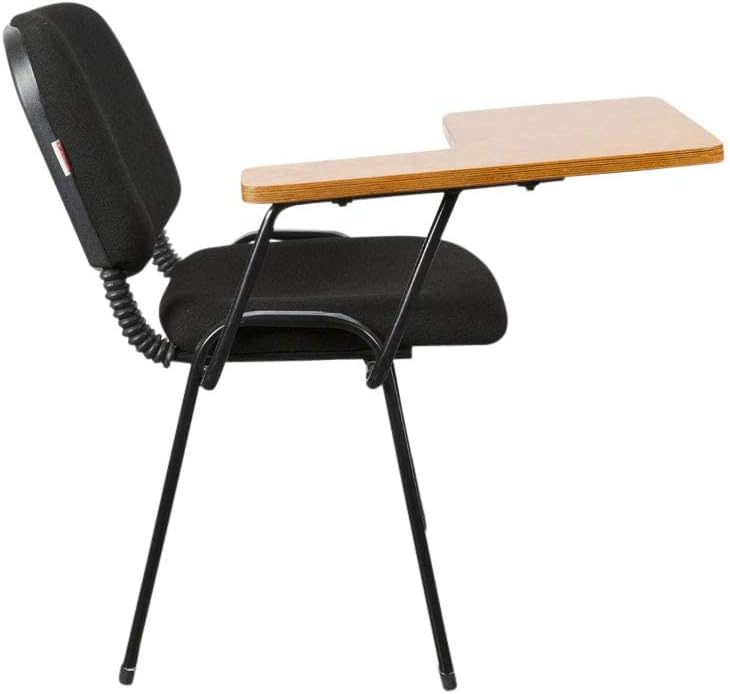 Mahmayi Gamma 502W Student Chair – Durable Metal Legs - Padded Seat Cushion - Student Writing Chair - Ergonomic Design - (Black)