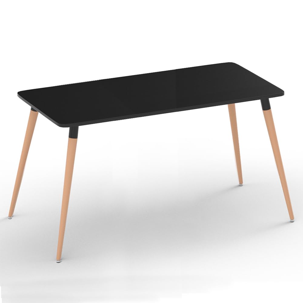 Mahmayi TJ HYT08 60DIA Round Pantry Table - Quad Leg base - Versatile for Home Office, Bistro, Balcony, Lawn, and Breakfast Nook - Fits Any Urban Decor Theme, Sturdy & Easy to Clean- Black(60cm)