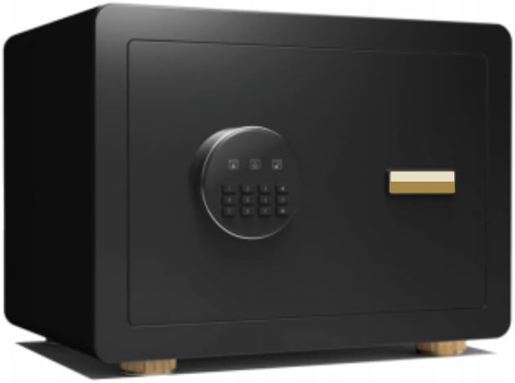 COOLBABY Hotel Safe Box Large Steel Strongbox with Hotel Style Digital Lock and Key Entry for Home Office Business-Black