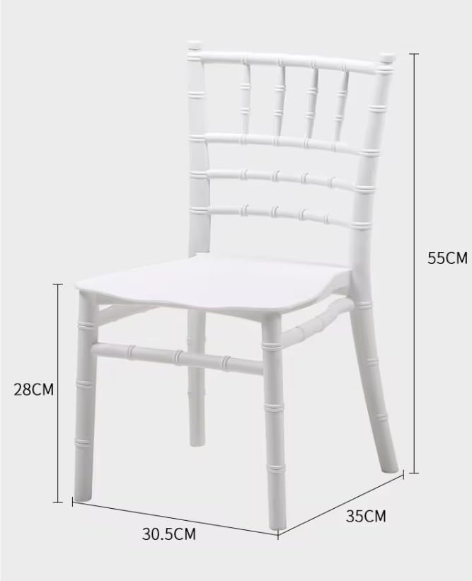 Baby Chair Kids Plastic School Study Chair Chivari Party Chair White Bamboo Design-GCC Home Center