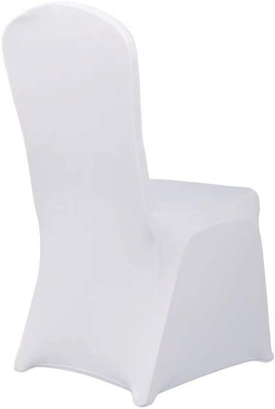 HAORUI 4pcs Stretch Chair Cover Washable Spandex Silpcover Full Covered Protect Seat for Dinning Hotel Wedding Event (A Pack of 4,White)-GCC Home Center