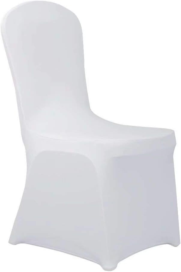 HAORUI 4pcs Stretch Chair Cover Washable Spandex Silpcover Full Covered Protect Seat for Dinning Hotel Wedding Event (A Pack of 4,White)-GCC Home Center