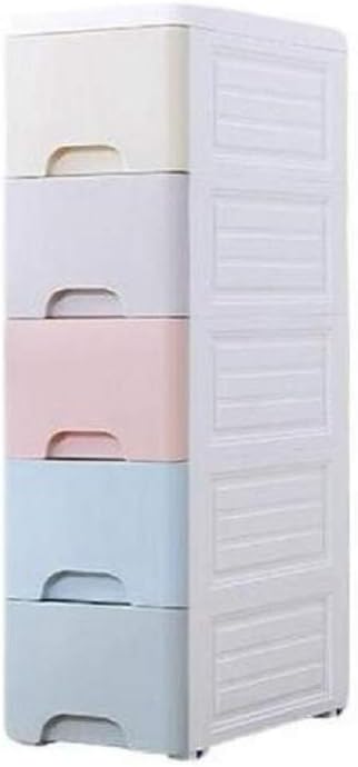 COOLBABY 20 Wide Slit Cabinet Drawer Storage Cabinet Kitchen Cabinet Toilet Rack Plastic Gap Narrow Cabinet Finishing Storage Box Five Layers