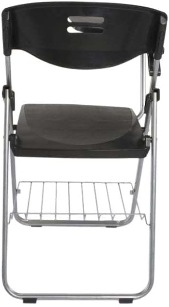 Mahmayi Kelvin S234A Folding Student Chair - Plastic Folding Chair With Writing Tablet - Foldable Chair With Polypropylene Tablet (Black) (Student Chair)