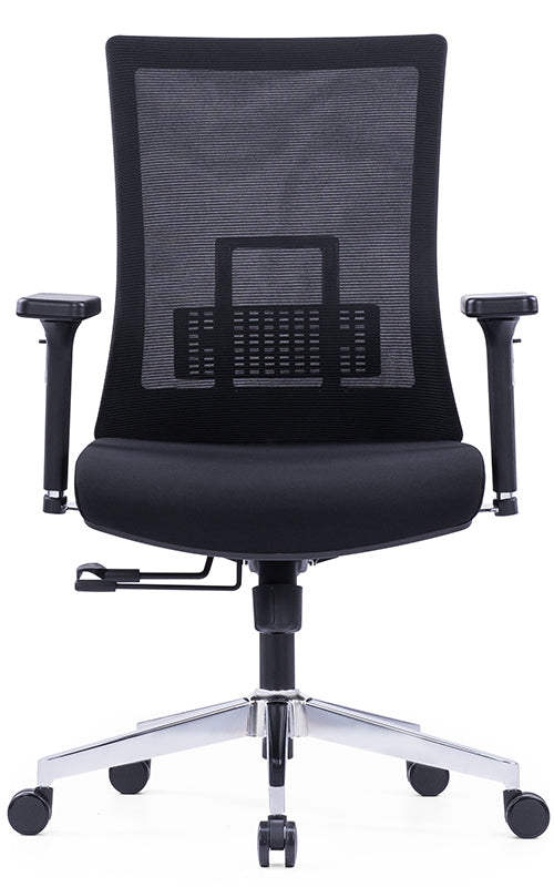 Ergonomic Office Chair – Black with Sliding Seat, Adjustable Headrest & Lumbar Support