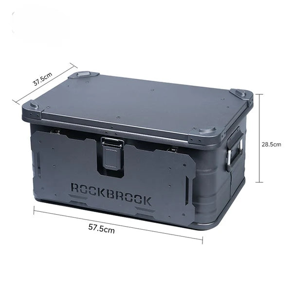 ROCKBROOK Outdoor Camping Aluminum-magnesium Alloy Storage Box Modified Box Camping Large Capacity with Tripod Aluminum Box 50L