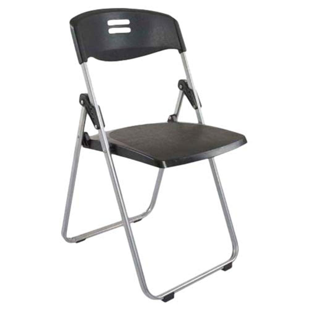 Mahmayi Kelvin S234A Folding Student Chair - Plastic Folding Chair With Writing Tablet - Foldable Chair With Polypropylene Tablet (Black) (Student Chair)