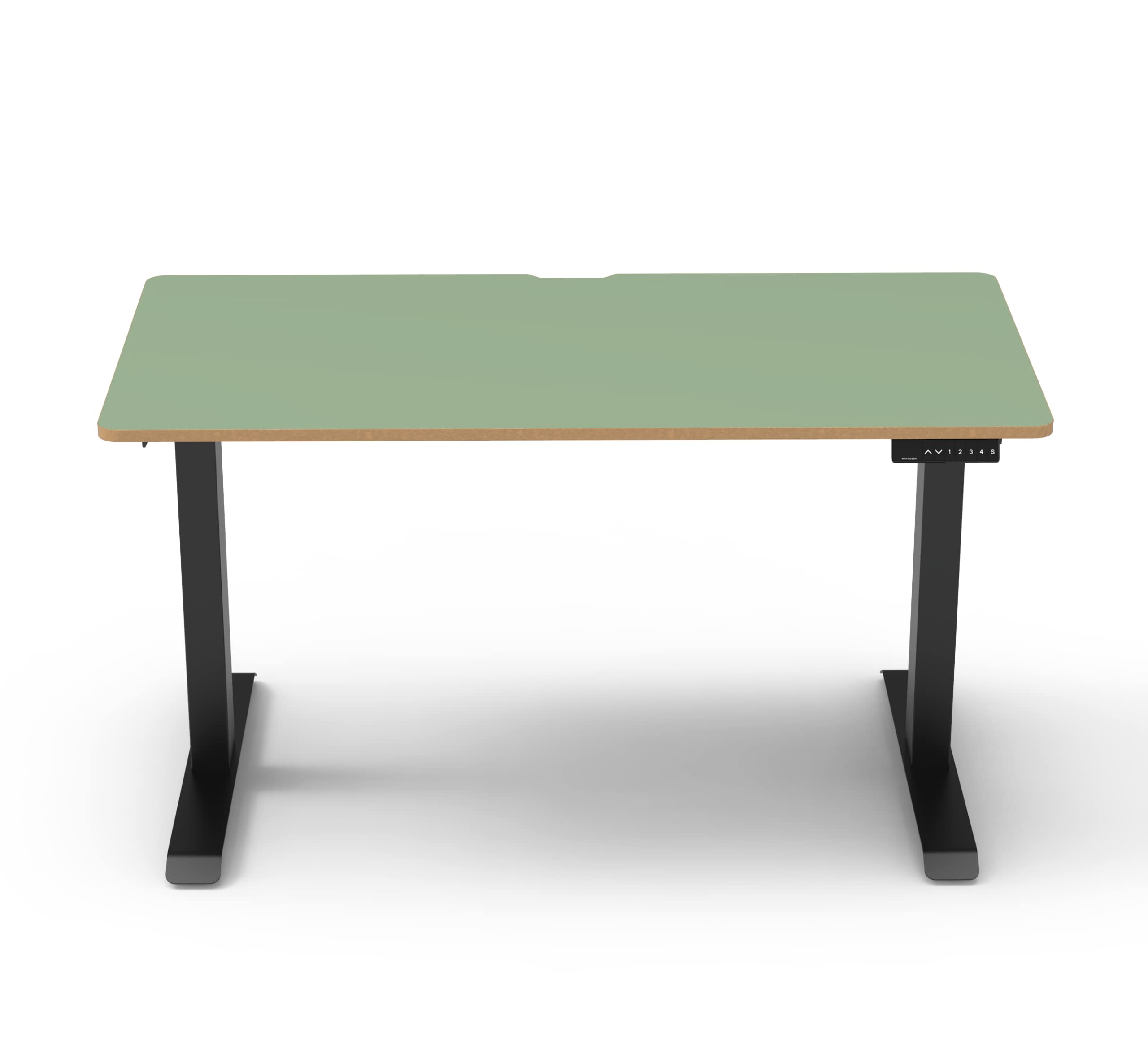 Navodesk Height Adjustable Computer Gaming Desk Workstation, Bluetooth Enabled Black Frame + Top (Walnut, 47 x 30 inch)