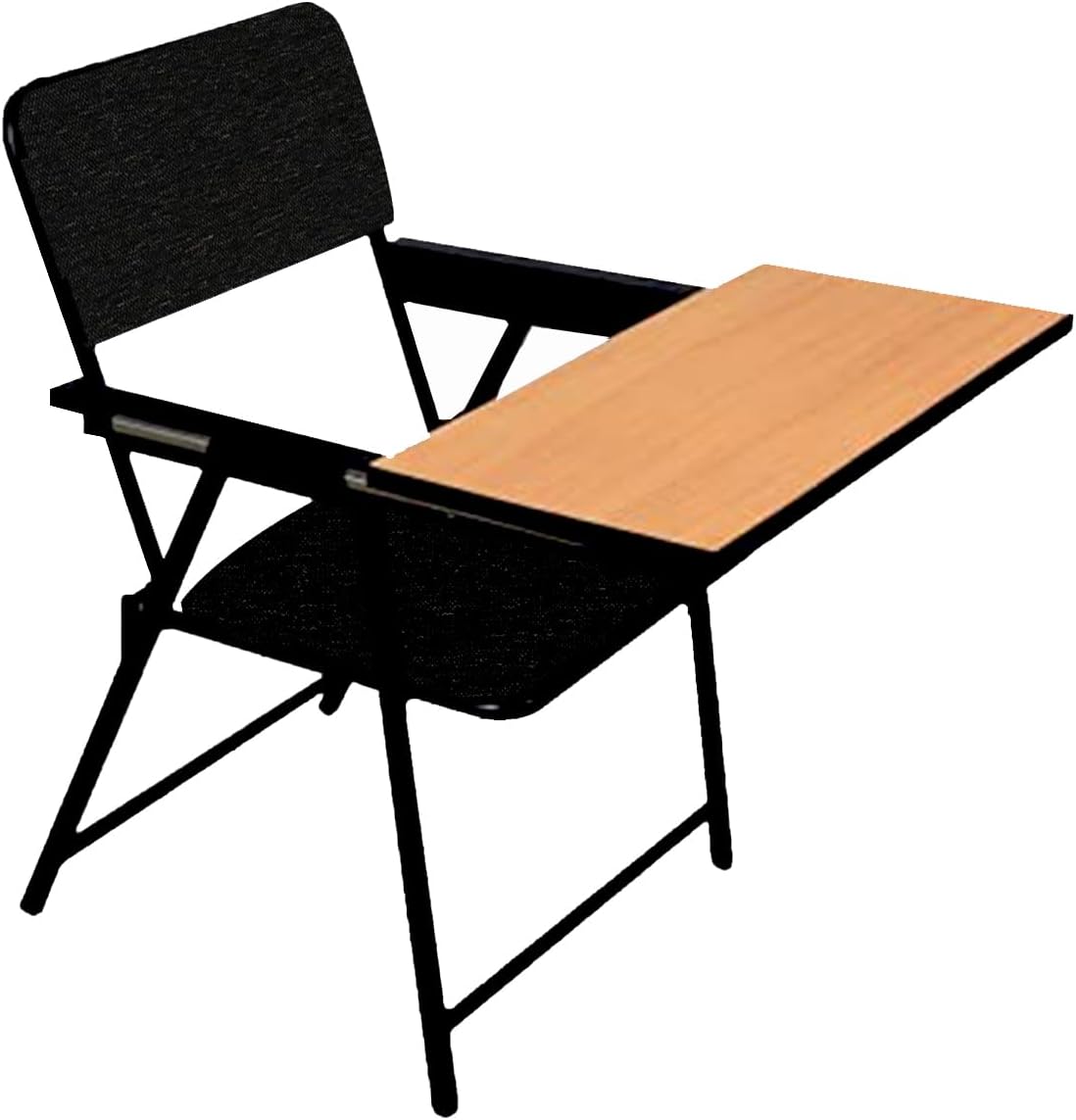 Spacecrafts Folding Cushion Study Chair with Writing Pad | Space Saving and Adjustable | Desk Chair | Black