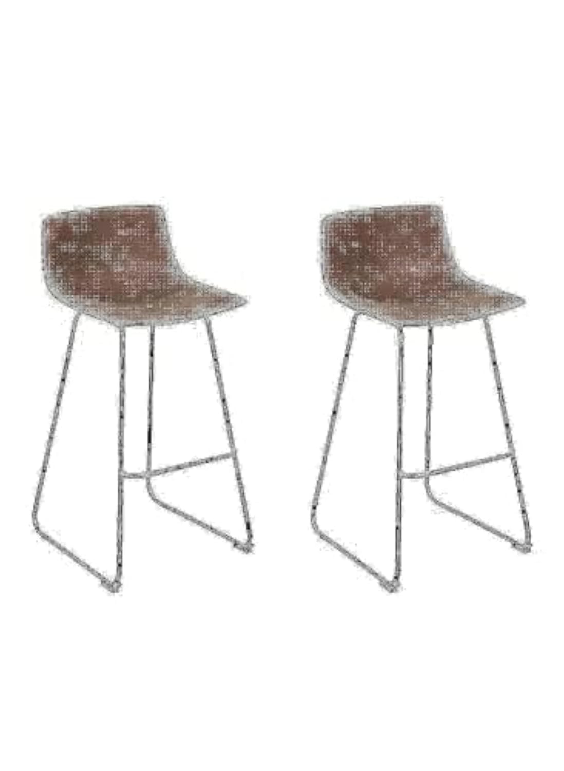 LANNY Velvet Grey Bar Stools Set of 2 Grey Office Cocktail High Chair Height for Pub Coffee Home Dinning Kitchen T1025 with Back and Footrest Modern (Grey Velvet)-GCC Home Center