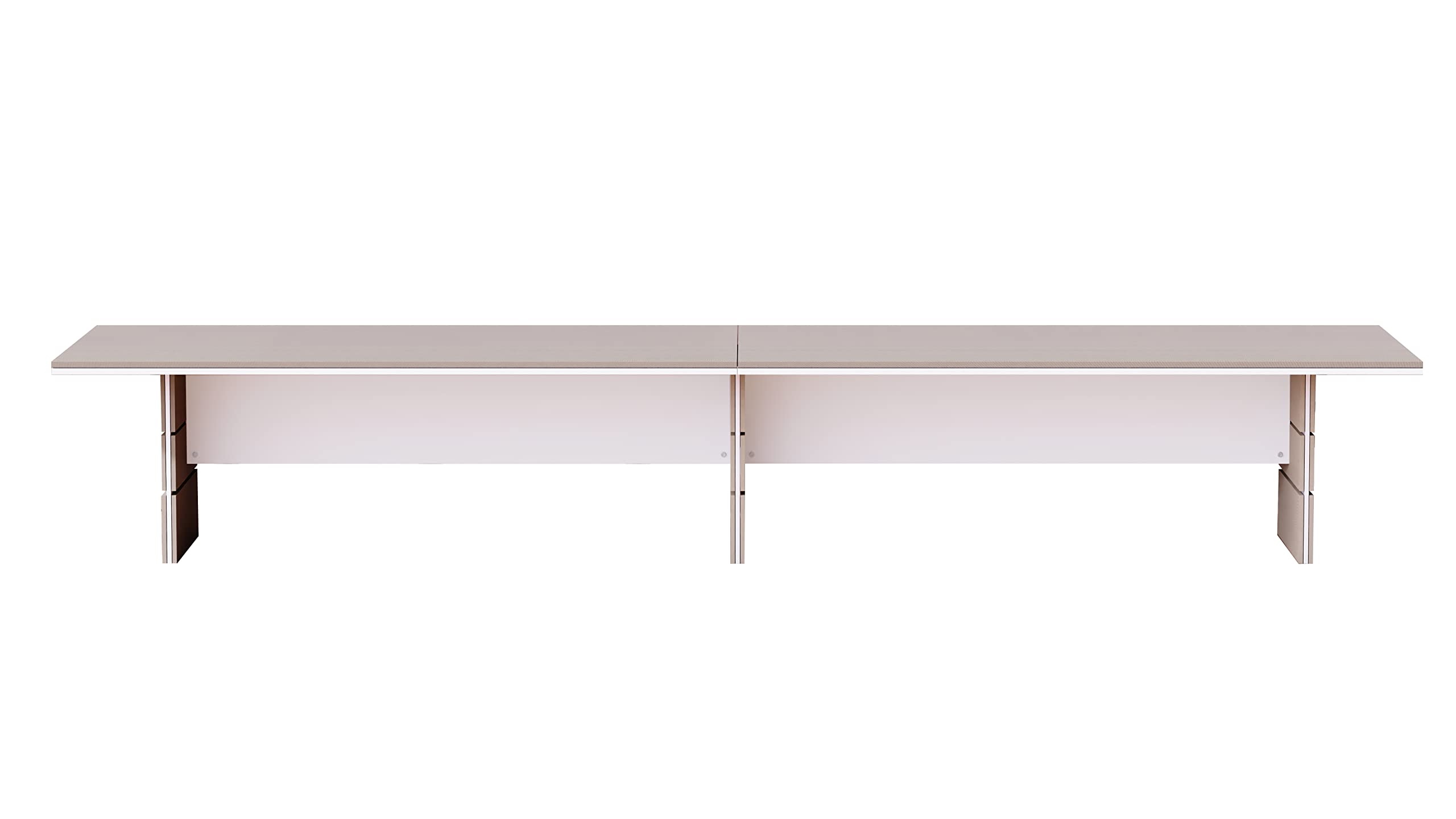Mahmayi Modern Conference Table, Office Meeting Table, Conference Meeting Room Table - Light Concrete, 480CM