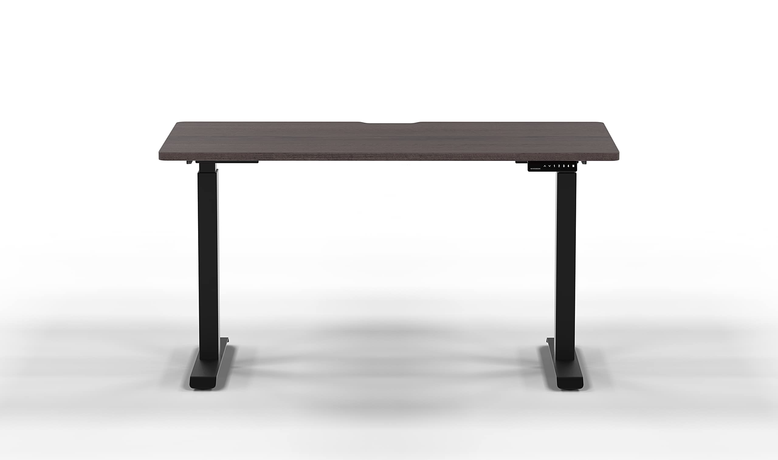 Navodesk Height Adjustable Computer Gaming Desk Workstation, Bluetooth Enabled Black Frame + Top (Walnut, 47 x 30 inch)