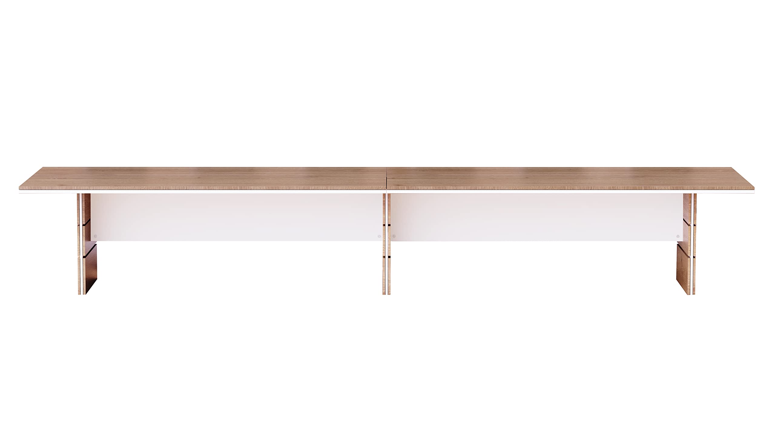 Mahmayi Modern Conference Table, Office Meeting Table, Conference Meeting Room Table - Light Concrete, 480CM