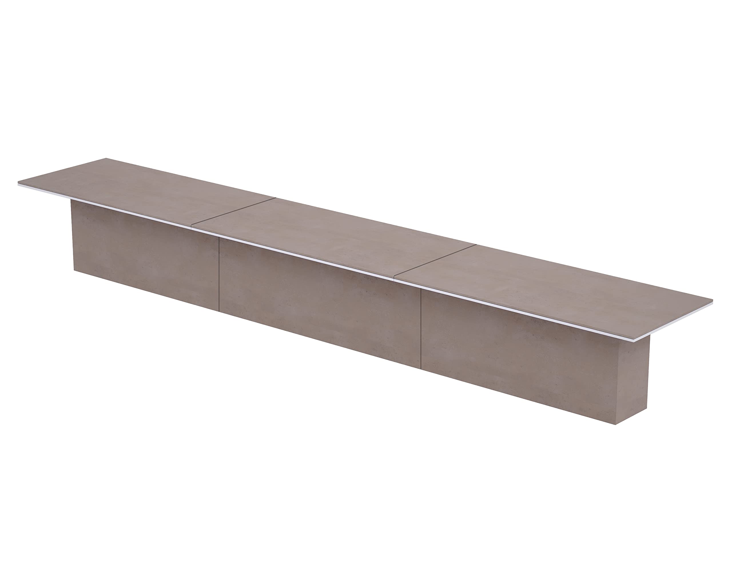 Mahmayi Modern Conference Table, Office Meeting Table, Conference Meeting Room Table - Light Concrete, 480CM