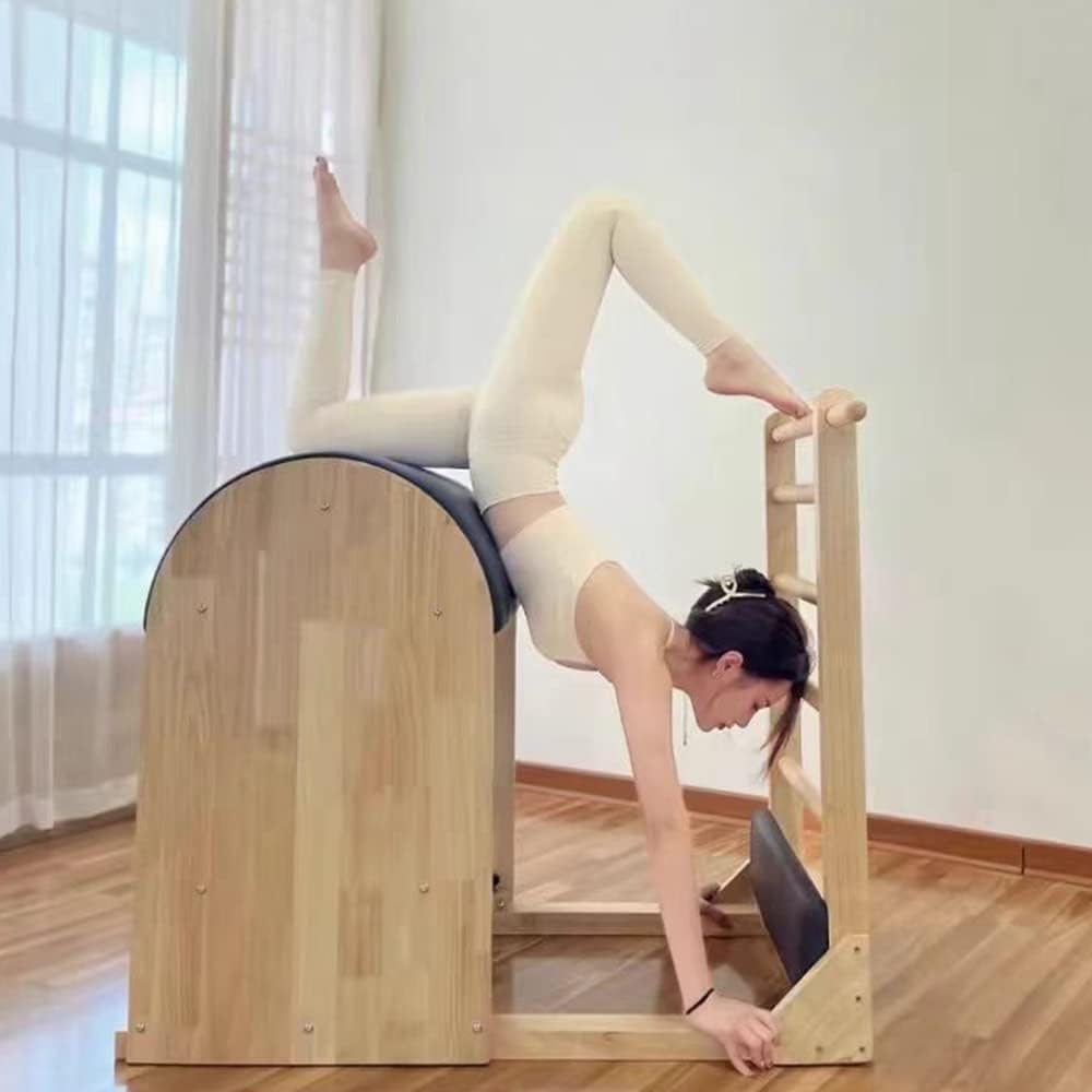 COOLBABY Pilates Solid Wood Ladder Bucket Yoga Body Sculpting Slimming Home Fitness Equipment
