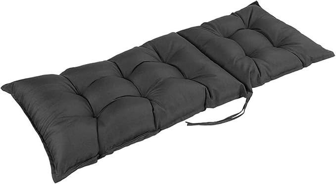 High Back Garden Chair Cushion Pads, Weather-Resistance Rocking Chair Lounger Cushions for Garden Indoor Outdoor - Gray-GCC Home Center