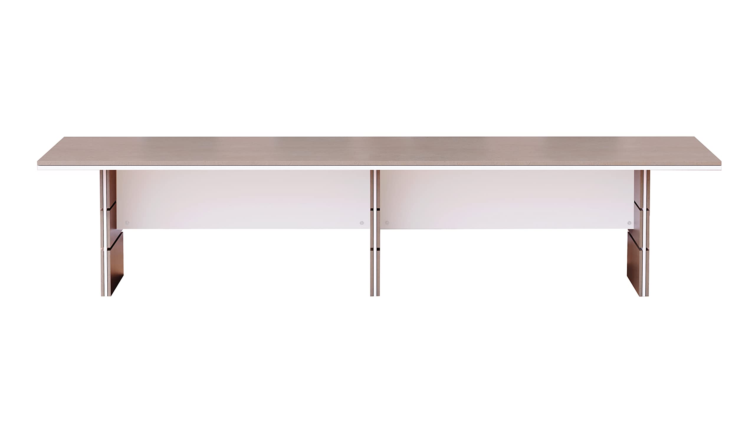Mahmayi Modern Conference Table, Office Meeting Table, Conference Meeting Room Table - Light Concrete, 480CM