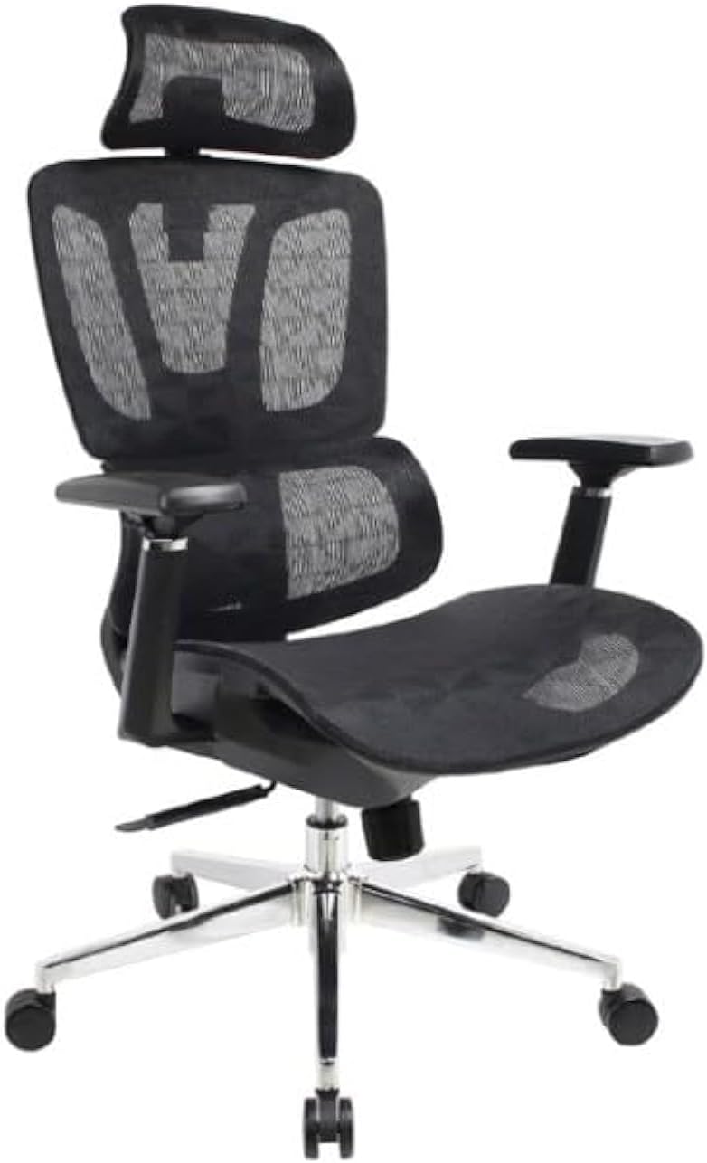 MAF FURNITURE Ergonomic Executive Office Chair, Office Chair Computer Chairs Home Office Chair Wide Seat With Large Headrest Modern Desk Chair Lumbar Support Mesh Chair -2261 BLACK-GCC Home Center