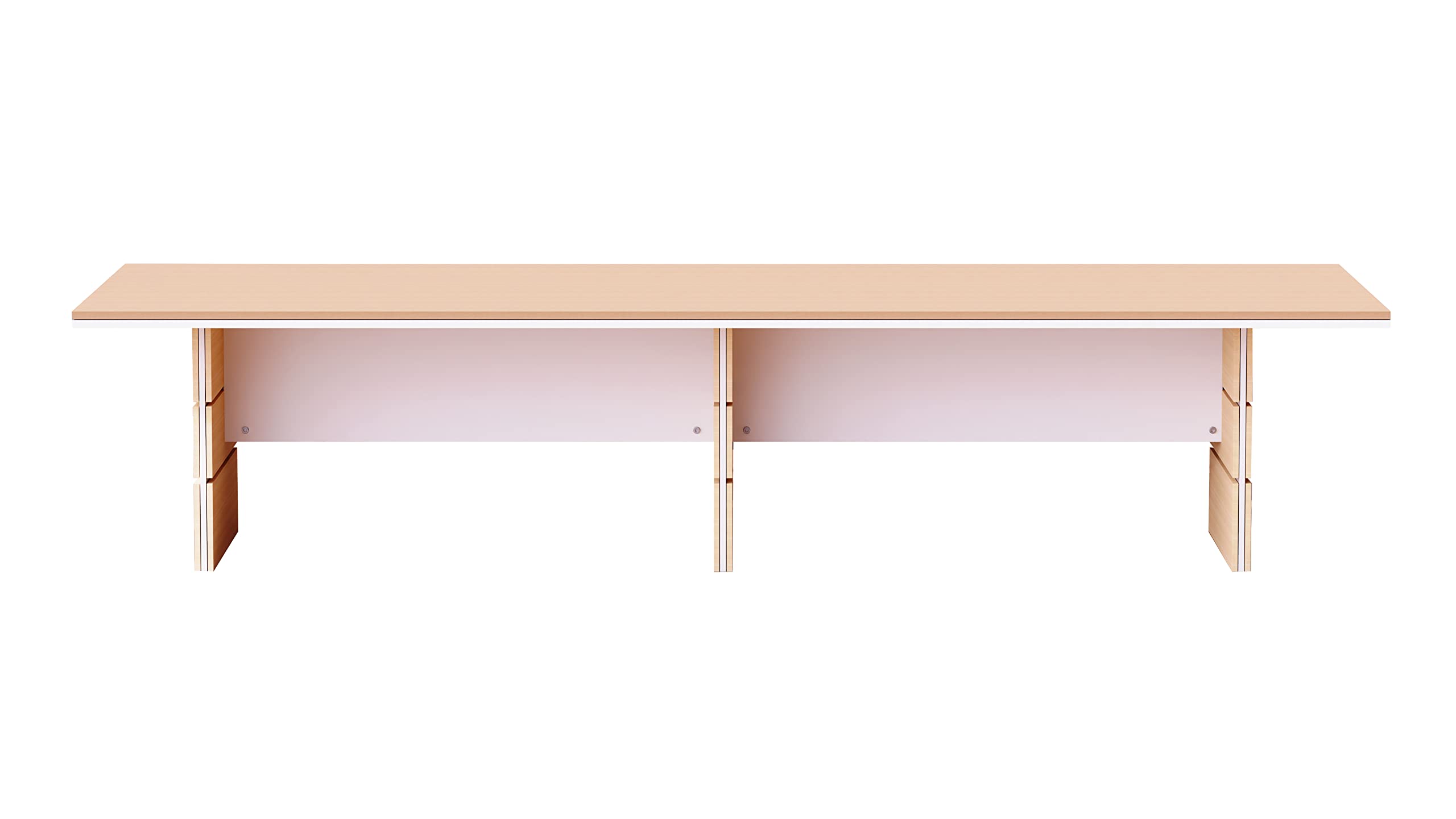 Mahmayi Modern Conference Table, Office Meeting Table, Conference Meeting Room Table - Light Concrete, 480CM