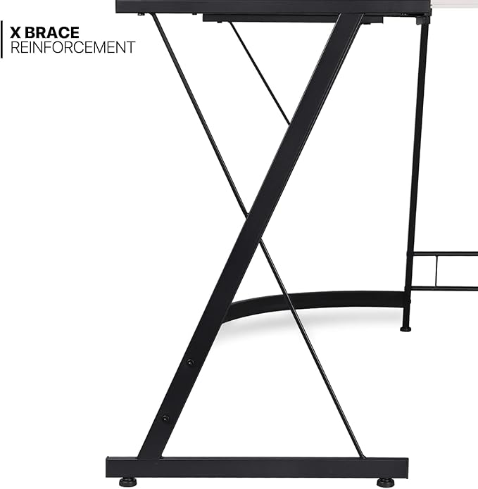 L-Shaped Gaming Desk – Ergonomic K-Shaped Computer Desk for Home Office