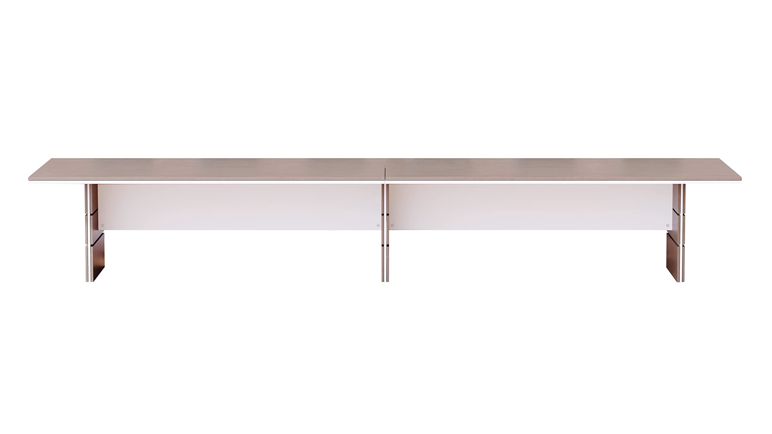 Mahmayi Modern Conference Table, Office Meeting Table, Conference Meeting Room Table - Light Concrete, 480CM