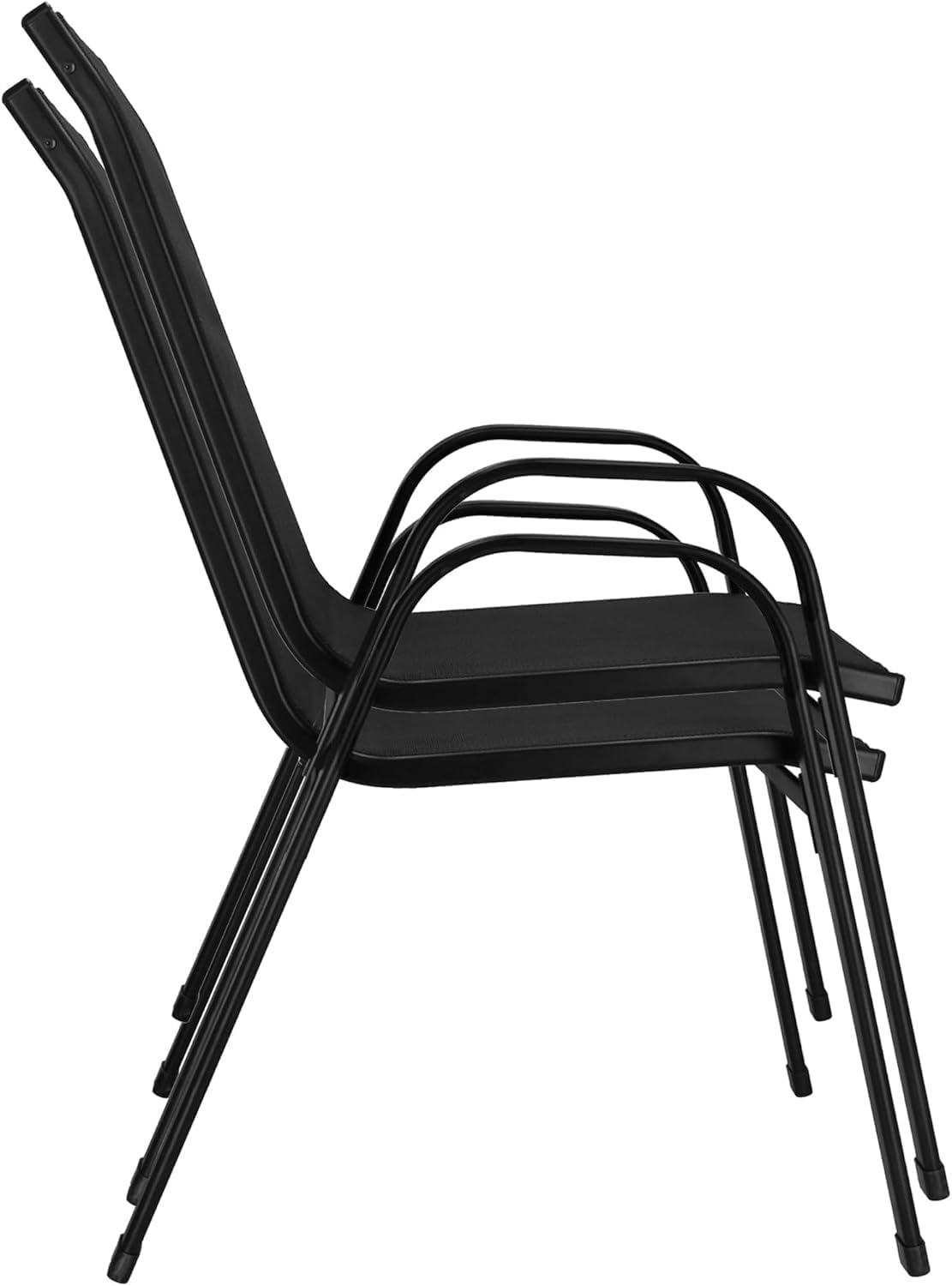 Vital Outdoor Patio Bistro Set – Black Wicker Chairs & Round Table for Elegant and Comfortable Small Space Dining, Relaxation, and Outdoor Enjoyment (VI-DNS-13)