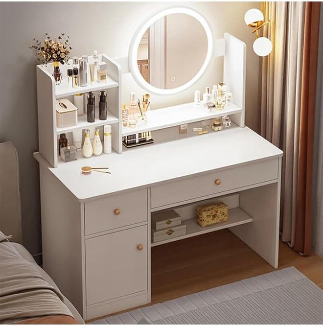 Multifunctional Makeup Vanity Dressing Table with Drawers - 100 CM-GCC Home Center