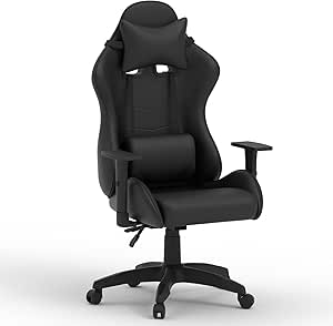 High Back Ergonomic Swivel Gaming Chair With Adjustable Backrest-GCC Home Center