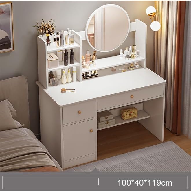 Multifunctional Makeup Vanity Dressing Table with Drawers - 100 CM-GCC Home Center