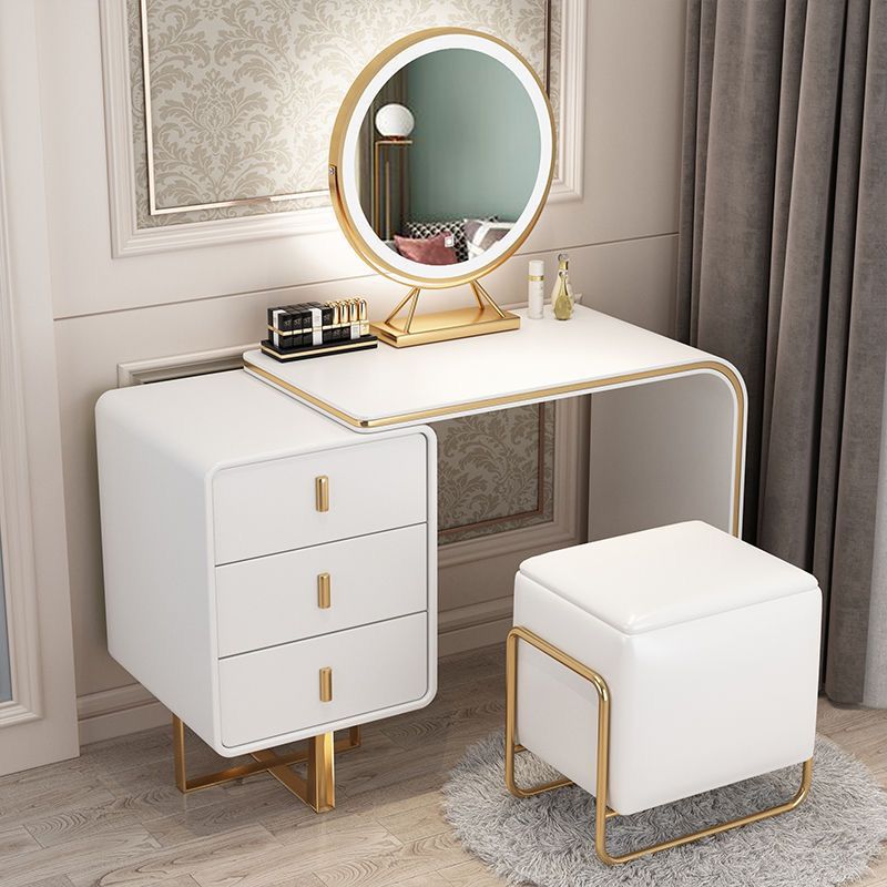 Solid Wood Dressing Table with Smart Mirror and Storage Drawers-GCC Home Center