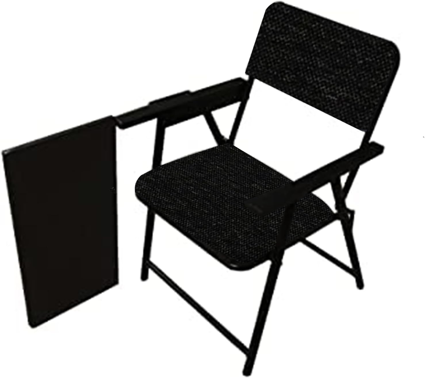 Spacecrafts Folding Cushion Study Chair with Writing Pad | Space Saving and Adjustable | Desk Chair | Black