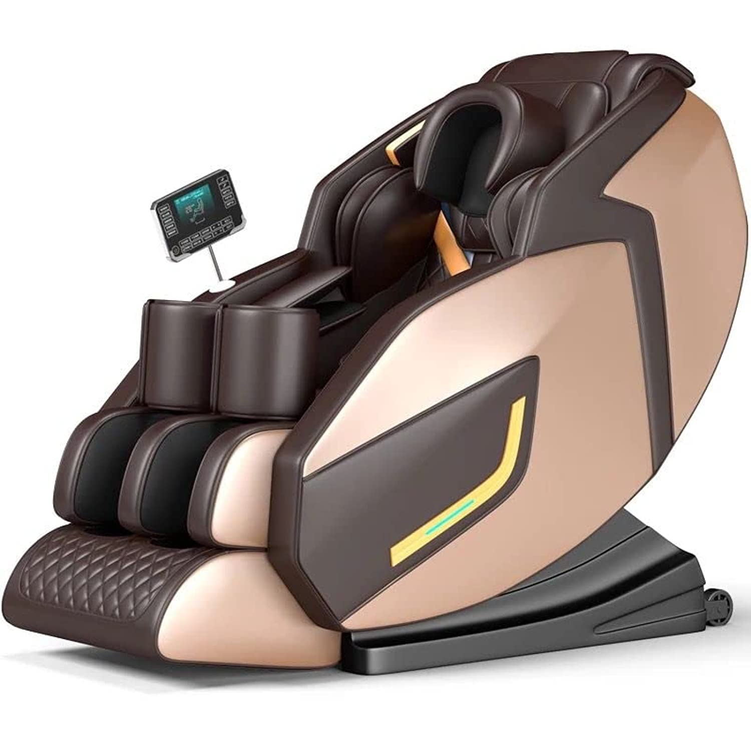 Massage Chair, Full Body Massage Chair, 8D Massage Head to Toe Massage, 5 AUTO Programs, Many Advanced Features with Arabic or English Control. (Gold)
