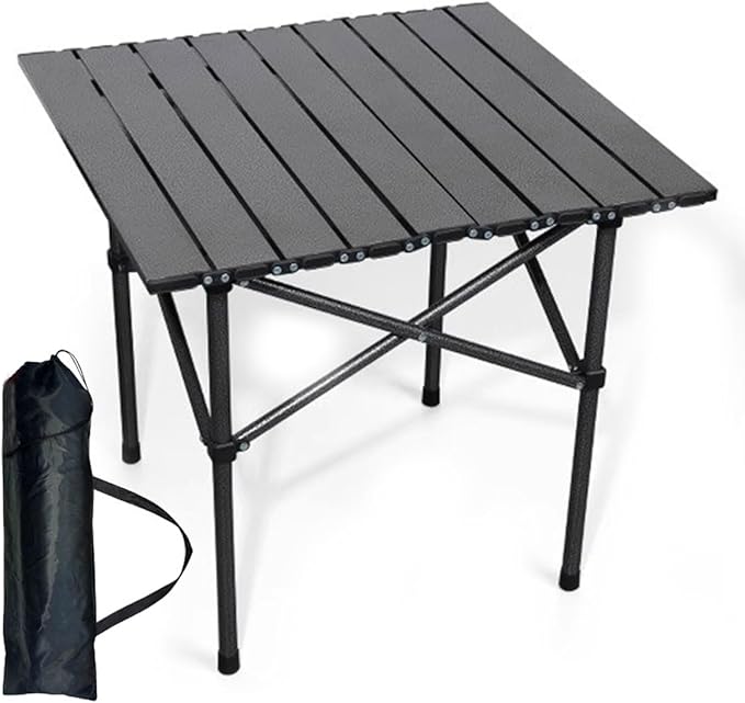 Outdoor Camping Folding Table – Lightweight Aluminum Tabletop with Carry Bag