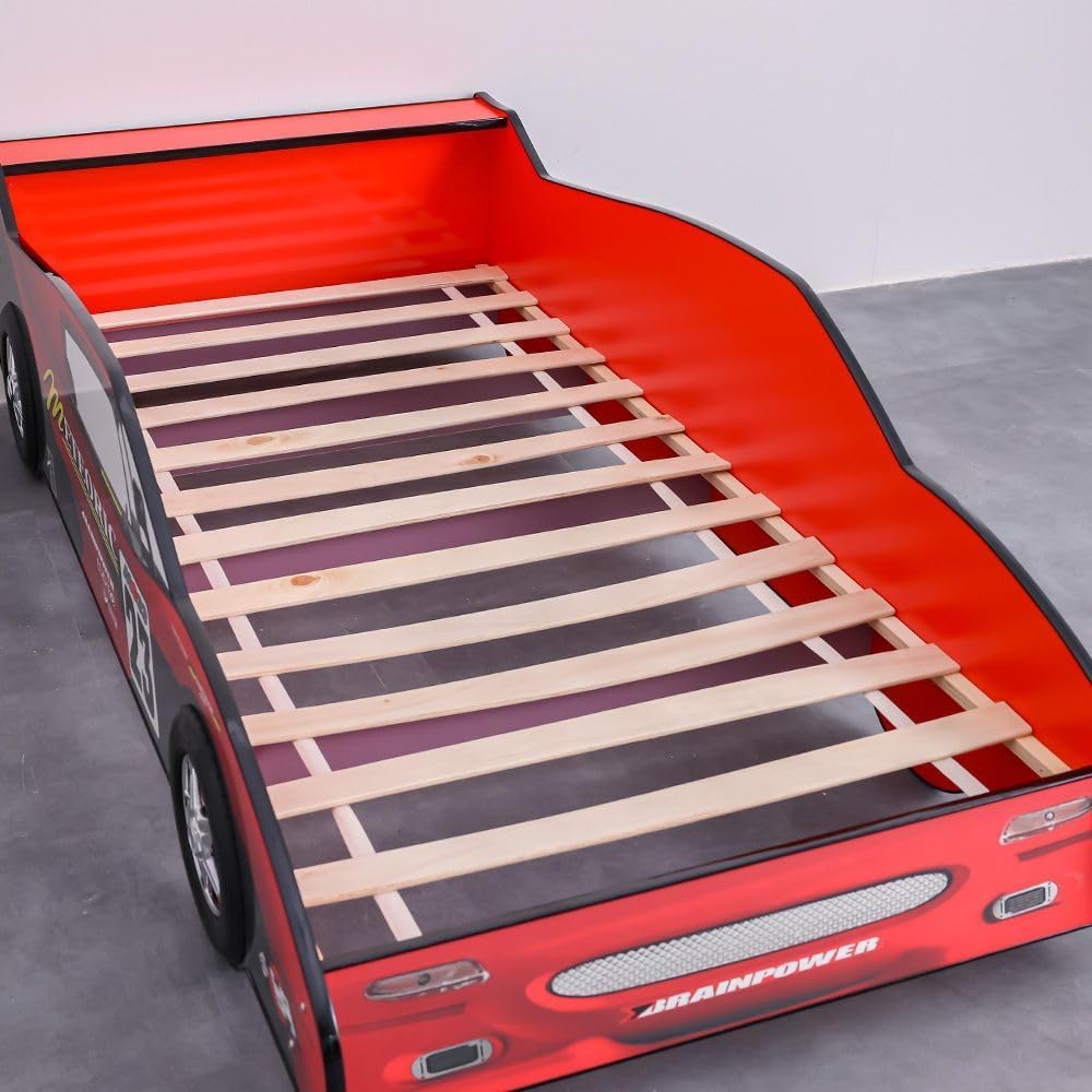 Ranger Meteoric 90x190 Kid Car Bed | Modern Design Kids Single Bed Frame Furniture | Comfortable Bed (Mattress Not Included) L208xW97.5xH69.2cm